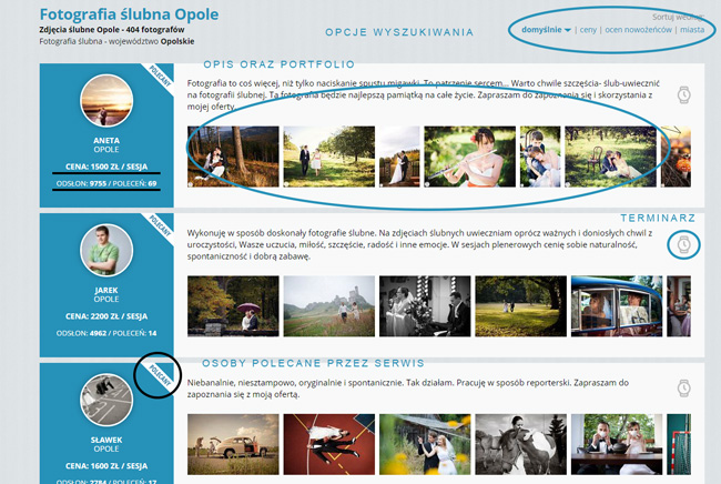 Opole - opcje serwisu fotograf-wesele.pl 