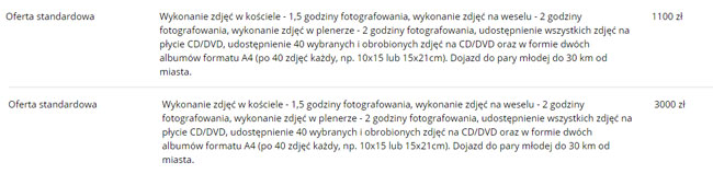 Toruń - przykładowe oferty fotografii ślubnej
