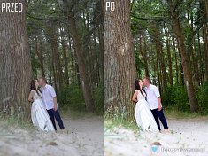 Sesja ślubna - obróbka przed i po