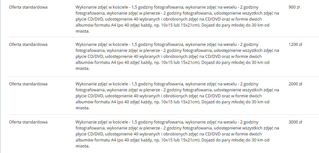 Łódż - oferty standardowe