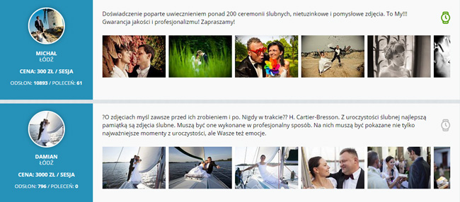 Łódź - zestawienie cen fotografii ślubnej