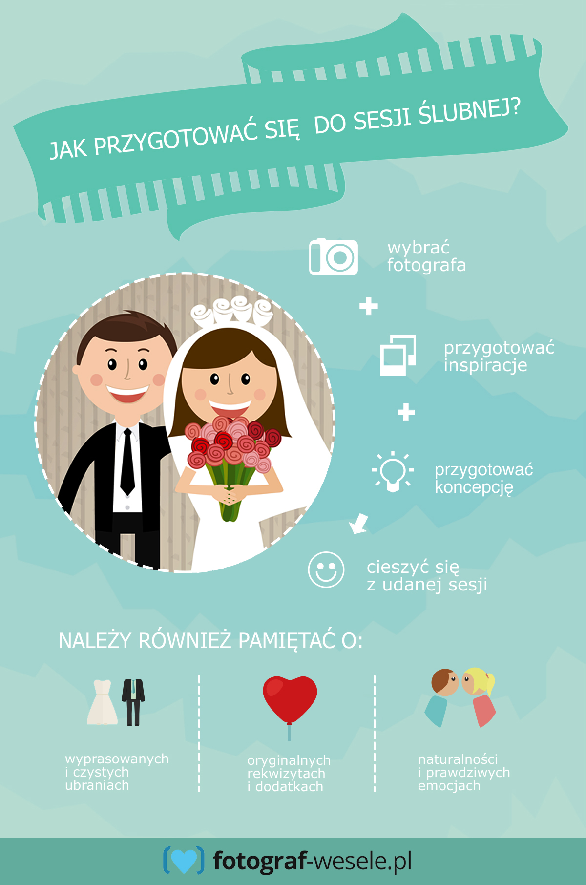 infografika - jak się przygotować do sesji ślubnej
