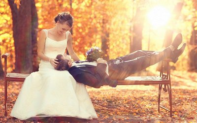 Sesja plenerowa w dniu ślubu – wady i zalety