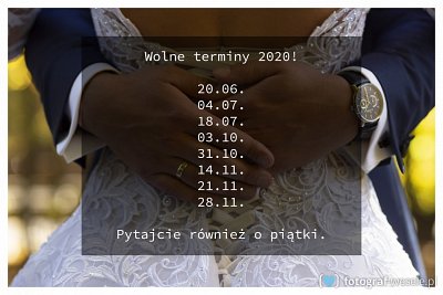 Fotograf Dariusz, Gdańsk - Film i Fotografia ślubna - terminy